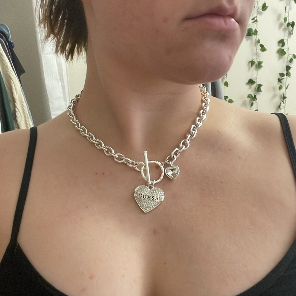 Sterling silver Guess pendant